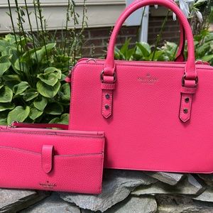 NWOT Kate Spade Mulberry Street Lise Satchel and NWT Wristlet in Ripe Papay.